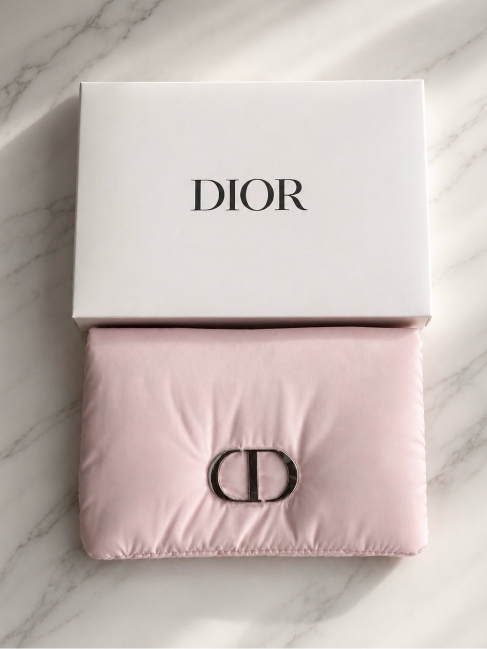 DIOR Pink Puffer Clutch Pouch Bag - New